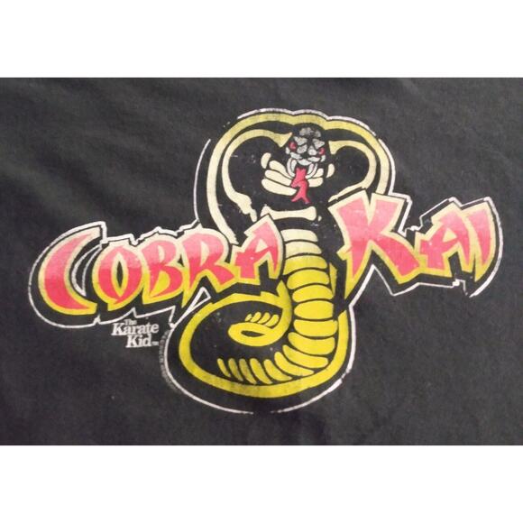 The Karate Kid Cobra Kai Tre Shirt Men's Medium 90's Movie Vintage Black - Picture 1 of 9